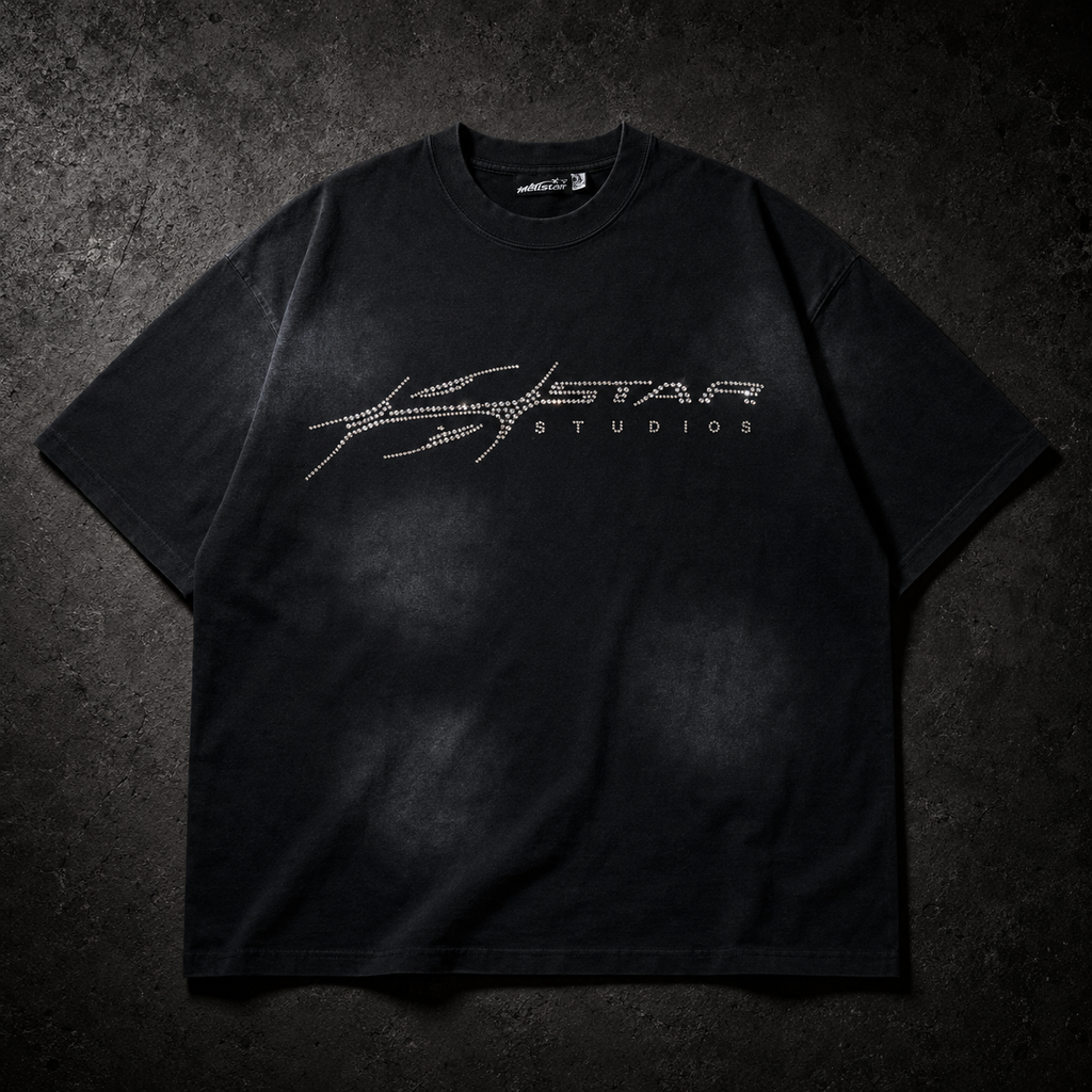 Camiseta Hellstar Studios Crystal – Washed Black