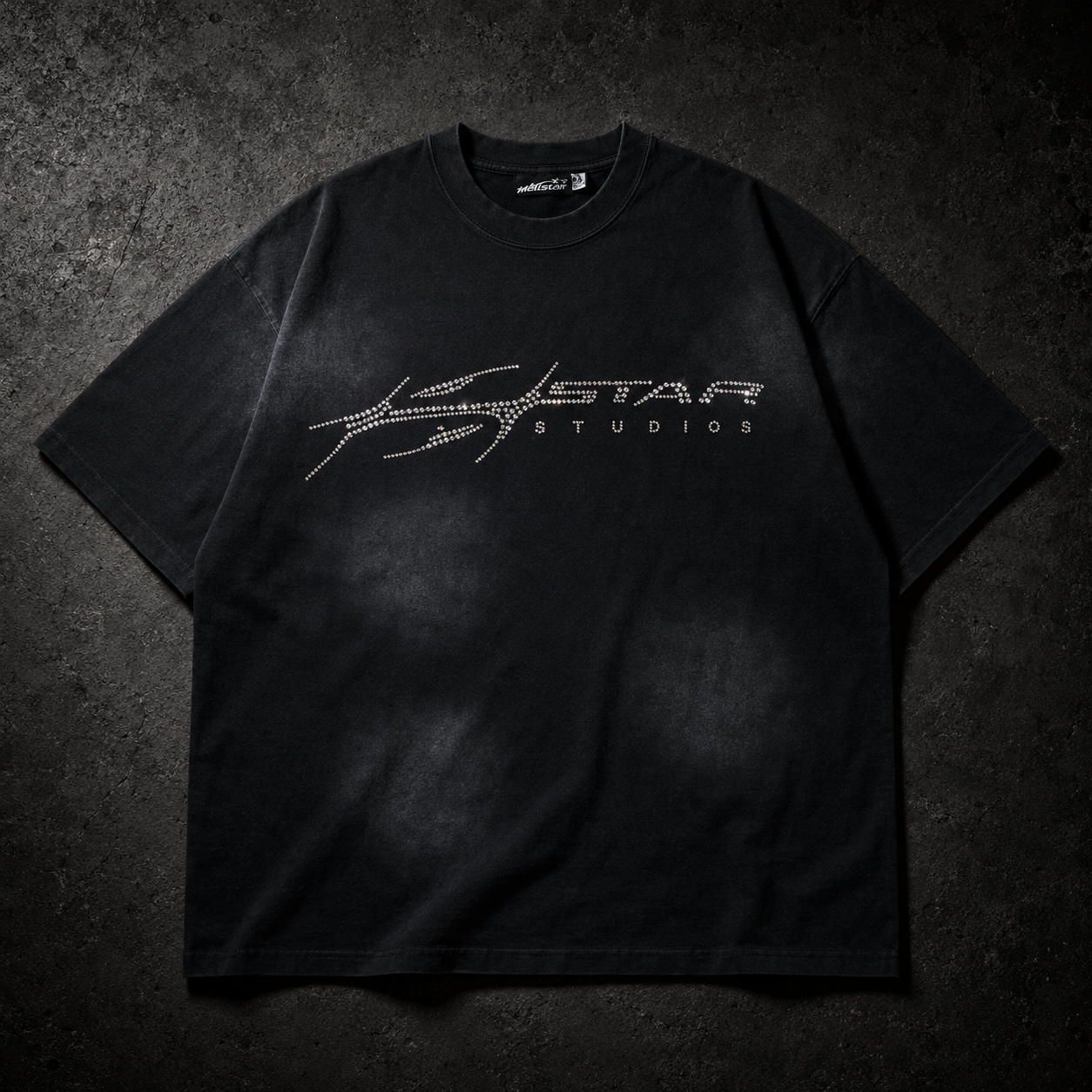 Camiseta Hellstar Studios Crystal – Washed Black