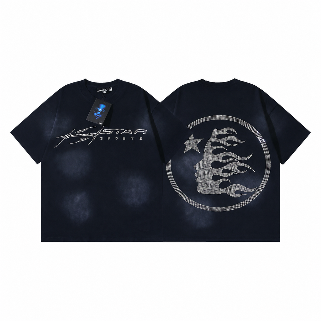 Camiseta Hellstar Studios Crystal – Washed Black