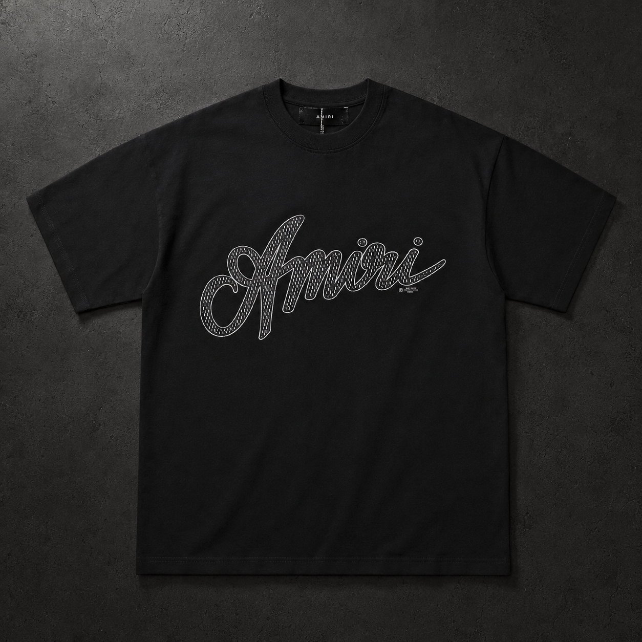 Camiseta Amiri Crystal Signature – Black