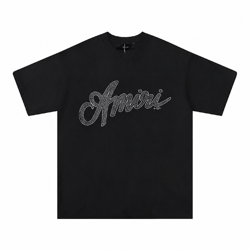Camiseta Amiri Crystal Signature – Black