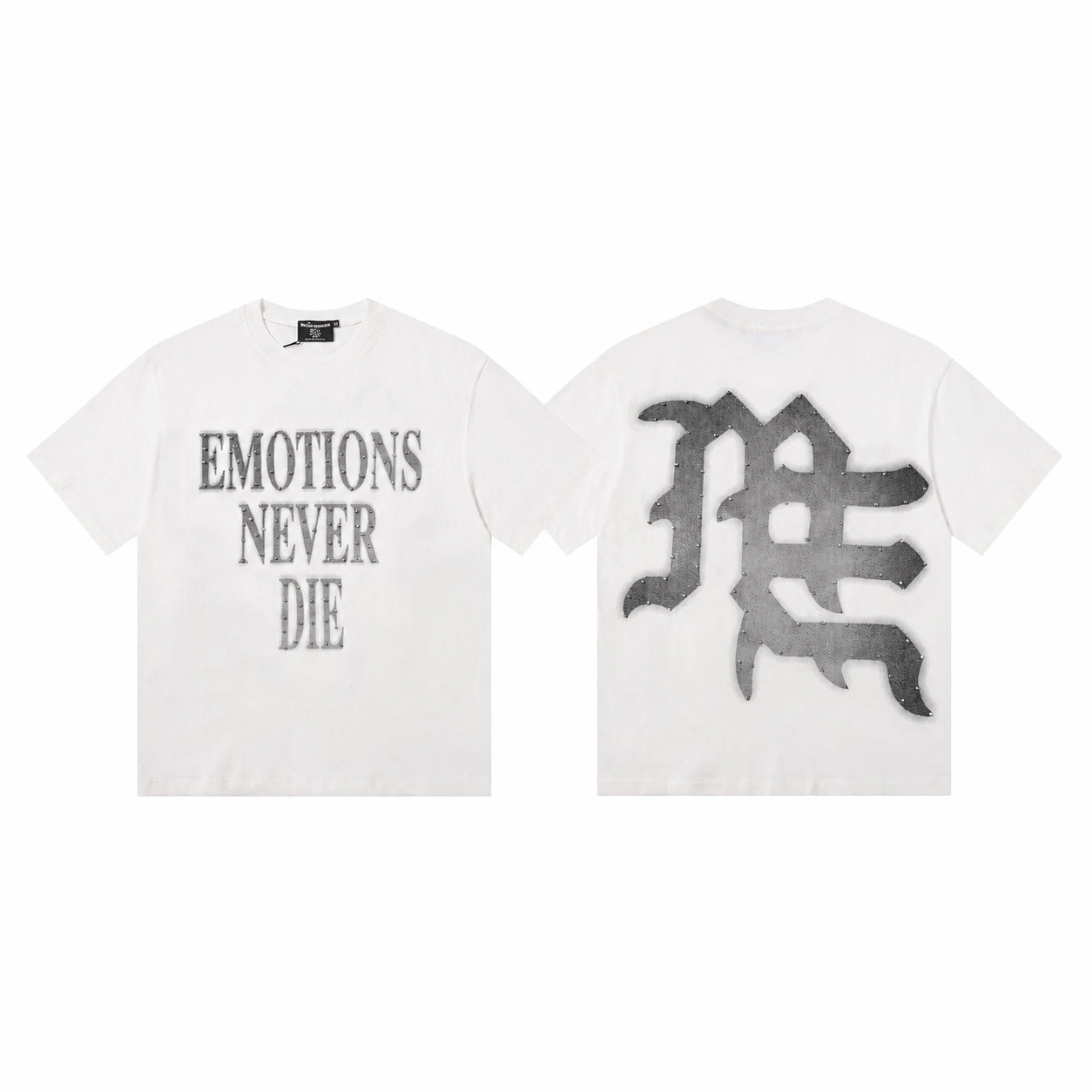 Camiseta Mixed Emotion Emotions Never Die – White/Black