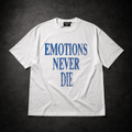 Camiseta Mixed Emotion Emotions Never Die – White/Blue
