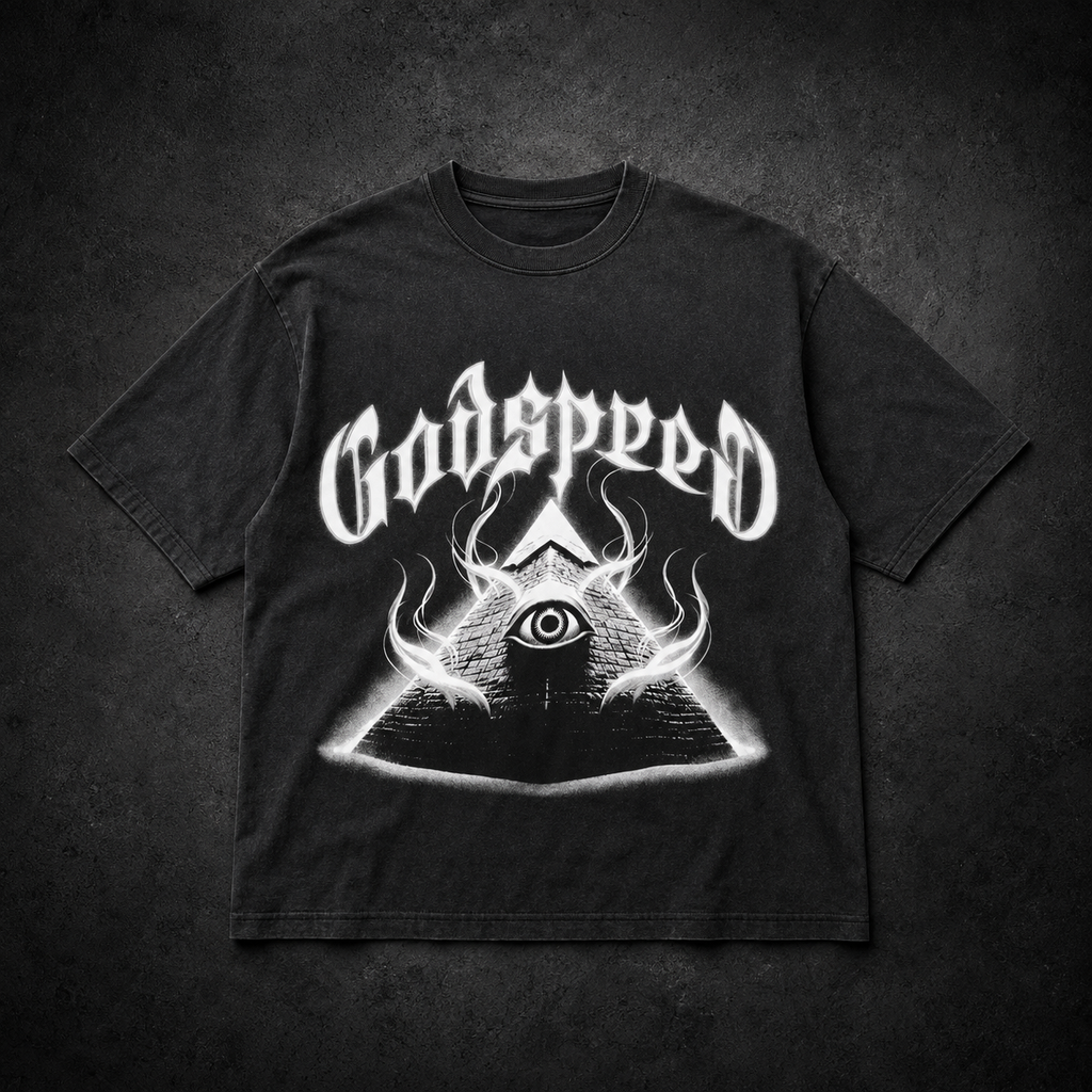 Camiseta Godspeed Pyramid Eye – Negro.