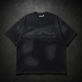 Camiseta Hellstar Vector Crystal – Negro Lavado