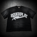 Camiseta Roughplay Studded Logo – Washed Black