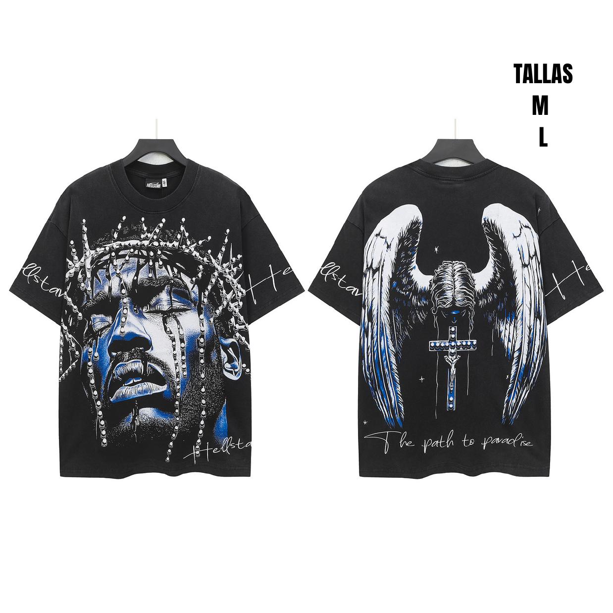 Camiseta Hellstar Path to Paradise – Negro/Azul